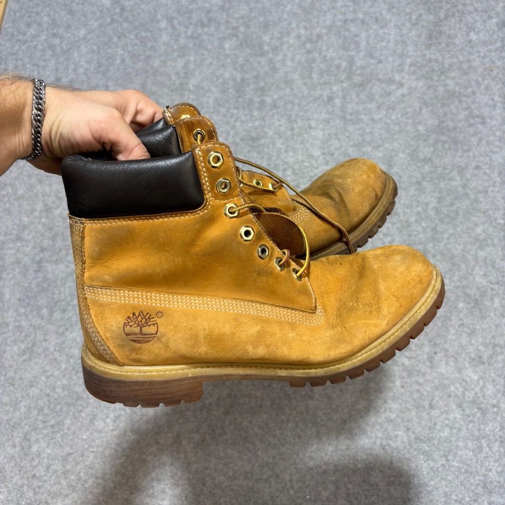 Timberland 6 Inch Premium Waterproof Boots Wheat Nubuck 10061 Mens 10.5 M